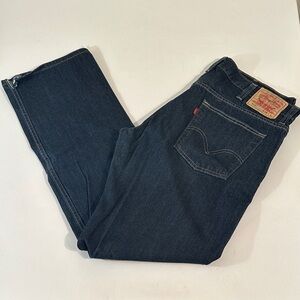 LEVI STRAUSS - MENS - SLIM STRAIGHT - 38 / 32 - BLUE DENIM JEANS